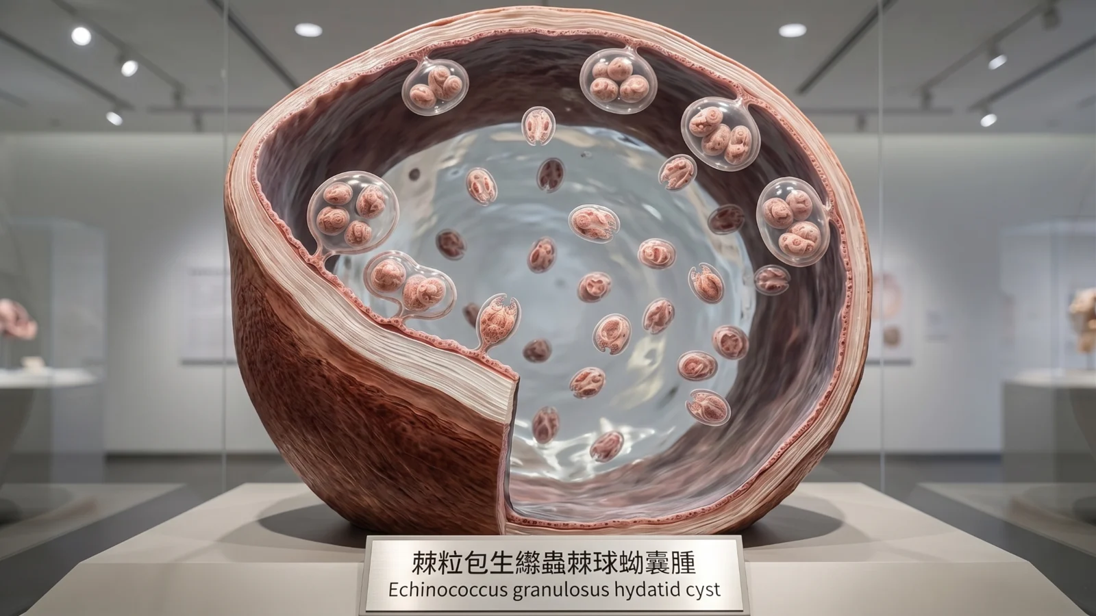 棘球蚴囊腫剖面模型